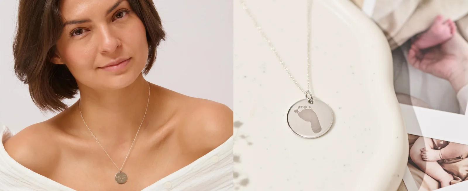 Handwriting and Footprint necklace.webp